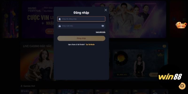 Cách đăng nhập Win88