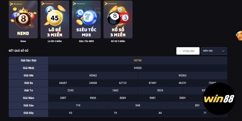 Ưu điểm của xổ số Win88
