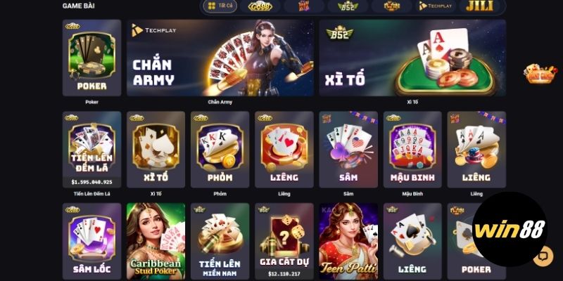 Về sảnh game bài Win88